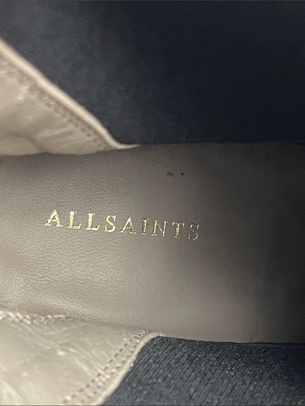 New All Saints Ria Sparkle Boot Glitter Wedge Heeled Chelsea Sz 10